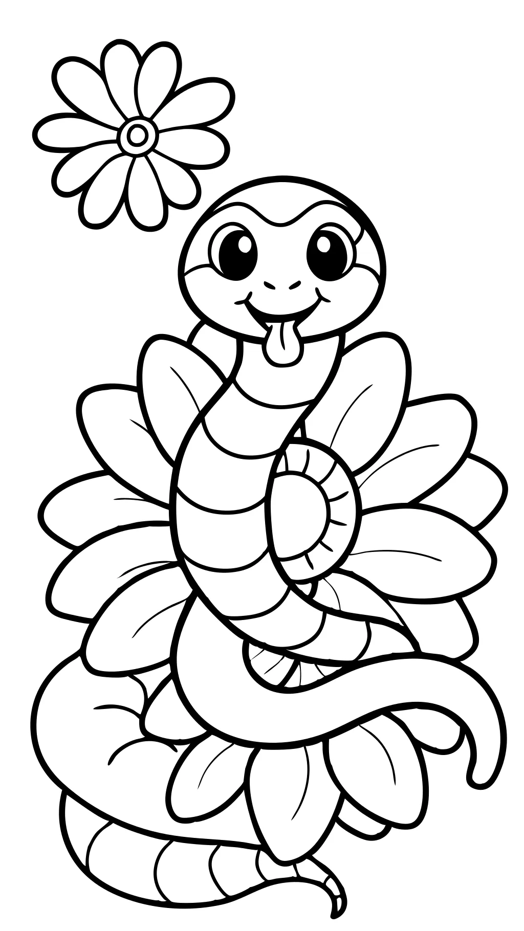 coloriages de serpents mignons